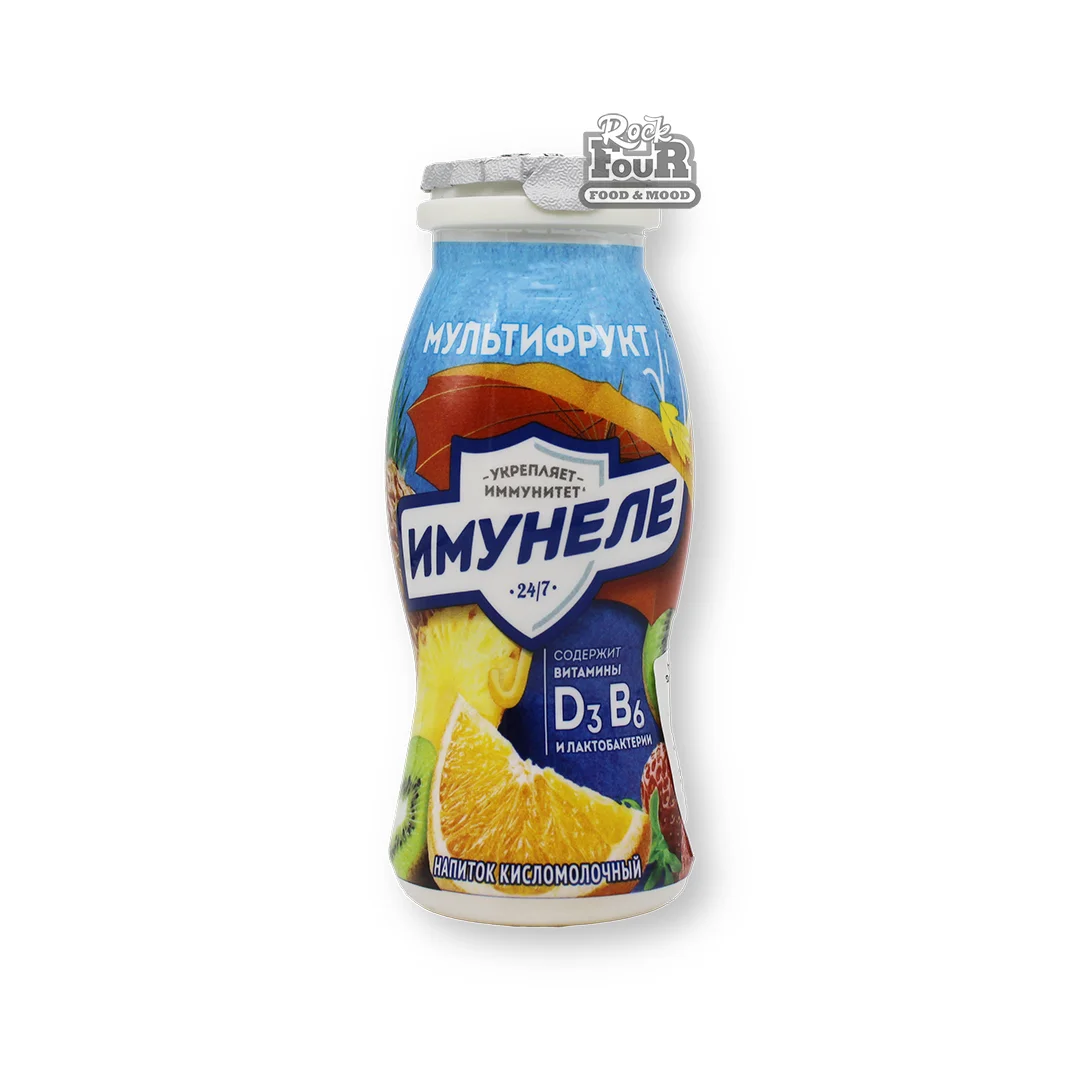 Fermented milk drink with juice and puree "Imunele" multifruit 100g